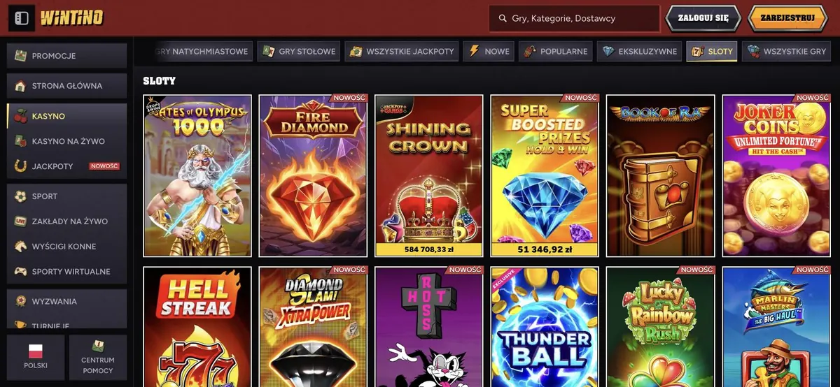 Ist Wintino seriös - Lobby mit Spielen bekannter Anbieter